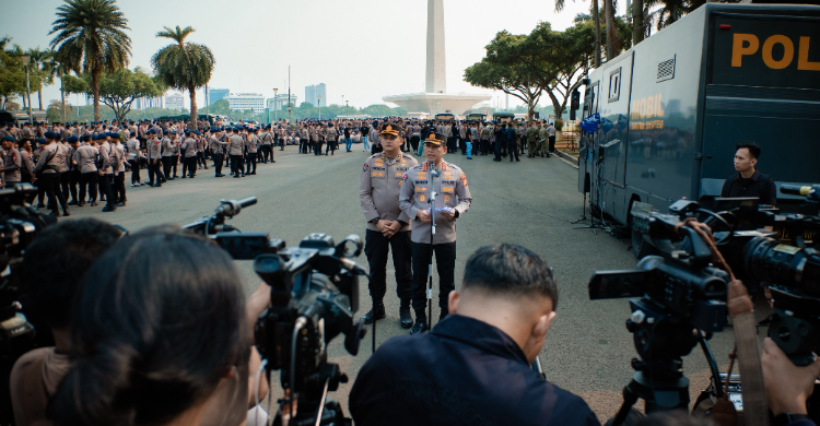 Kabidhumas Polda Metro Jaya Kombes Pol Budi Hermanto saat konferensi pers. Foto : Ist