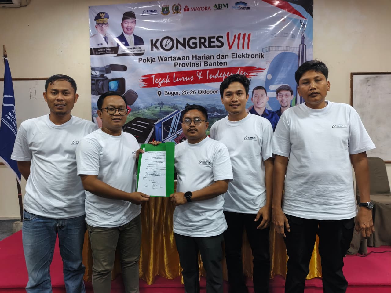 Anwar dan Jejen Pimpin Pokja Wartawan Harian Dan Eletronik Provinsi Banten 2026-2029.(Istimewa)