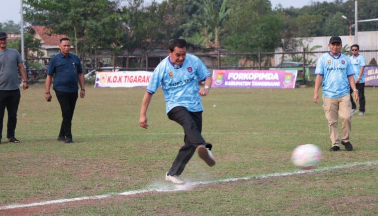 Bupati Tangerang Moch. Maesyal Rasyid resmi membuka Asskat League U-10, U-12, dan U-14 Season 4 Tahun 2026