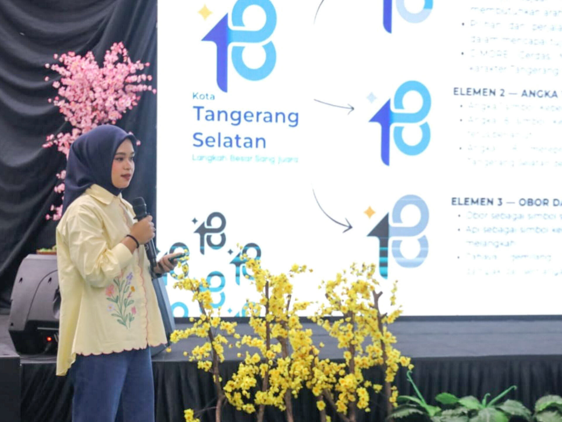 Karya desain milik Syifa Nabilah Azhari, terpilih menjadi pemenang sayembara Ngelogoin Tangsel 2026. (tangselpos/rachman)