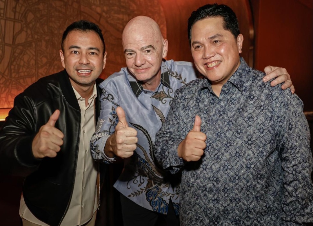 Presiden FIFA Gianni Infantino (tengah) sudah hadir di Jakarta untuk menyaksikan laga final Indonesia vs Thailand. Foto : Ist