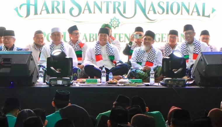 Bupati Tangerang Moch. Maesyal Rasyid saat menghadiri puncak peringatan Hari Santri Nasional (HSN) 2026. Foto : Humas Kab. Tangerang