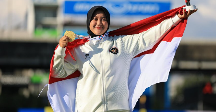 Atlet panahan Nurisa sumbang emas kelima Indonesia dari Panahan. Foto : Ist