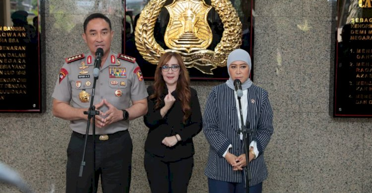 Kapolri Jenderal Suyudi Ario Seto dan Menteri Komunikasi dan Digital Meutya Hafid. Foto : Ist