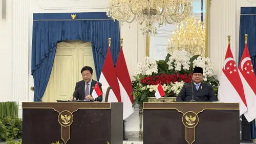Presiden Prabowo saat Bertemu PM Singapura Lawrence Wong. Foto : Biro Pers Sekretariat Presiden