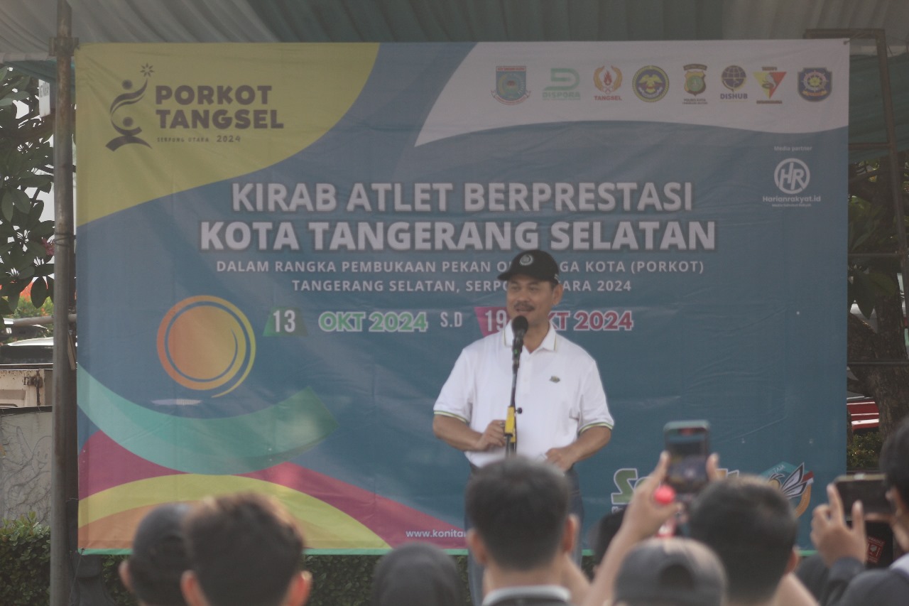 Pembukaan Pekan Olahraga Kota (Porkot) Tangsel 2024 di area CFD BSD, Minggu (13/10/2024).