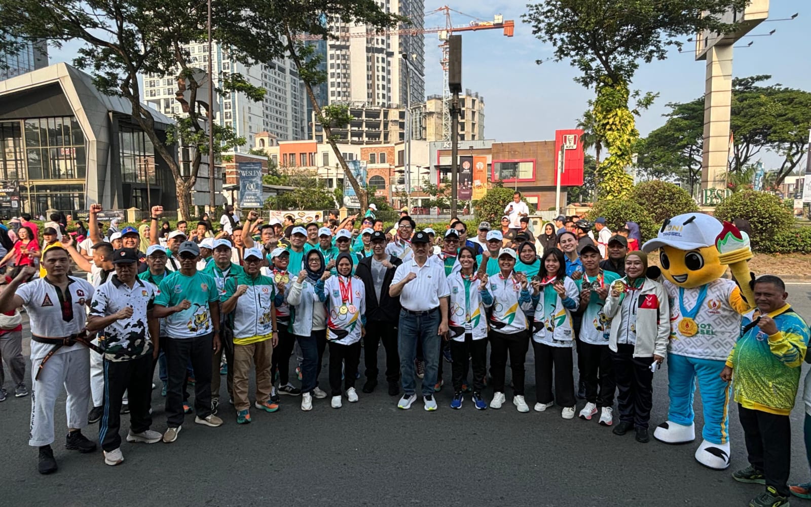 Pembukaan Pekan Olahraga Kota (Porkot) Tangsel 2024 di area CFD BSD, Minggu (13/10/2024).