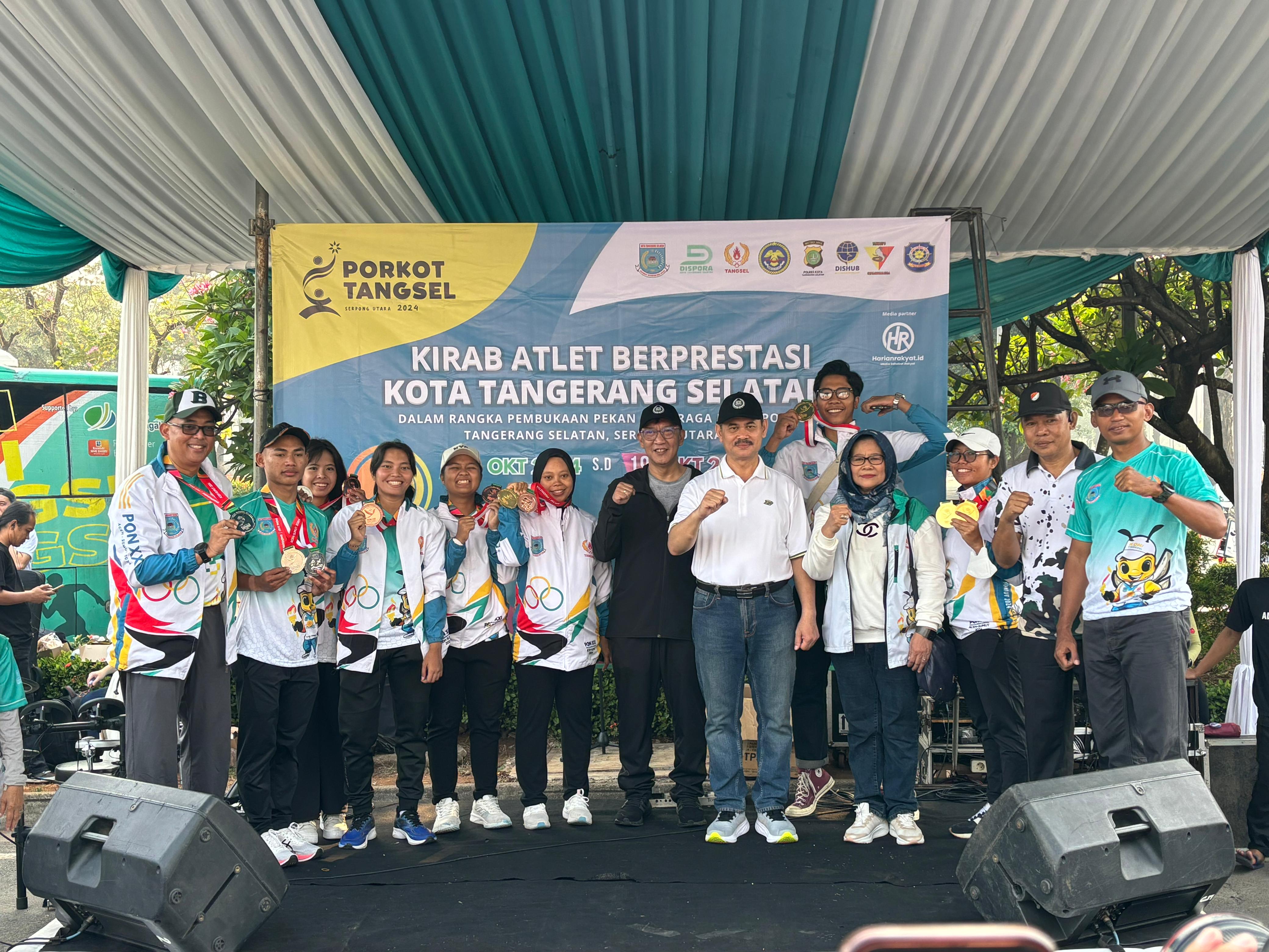 Pembukaan Pekan Olahraga Kota (Porkot) Tangsel 2024 di area CFD BSD, Minggu (13/10/2024).