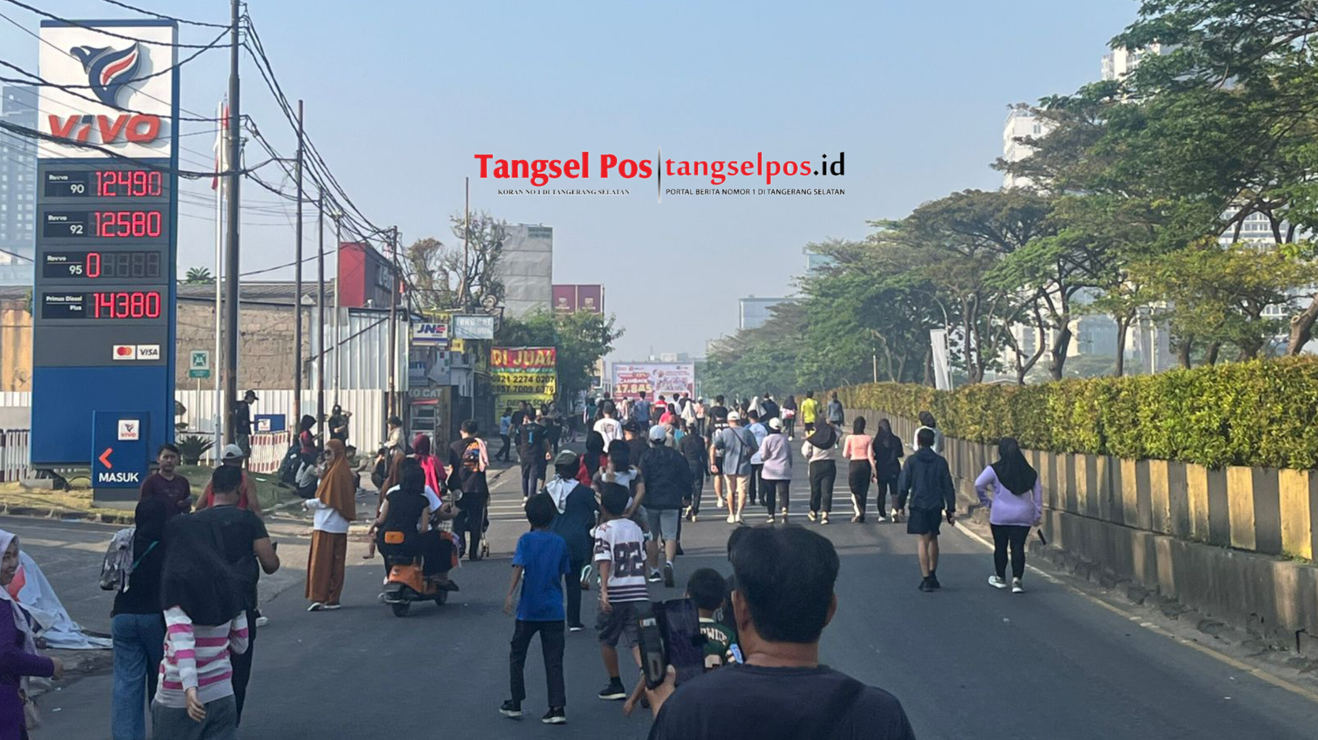 Suasana Car Free Day (CFD) di kawasan BSD, Minggu (3/8/2025). (tangaelpos.id/akbar)