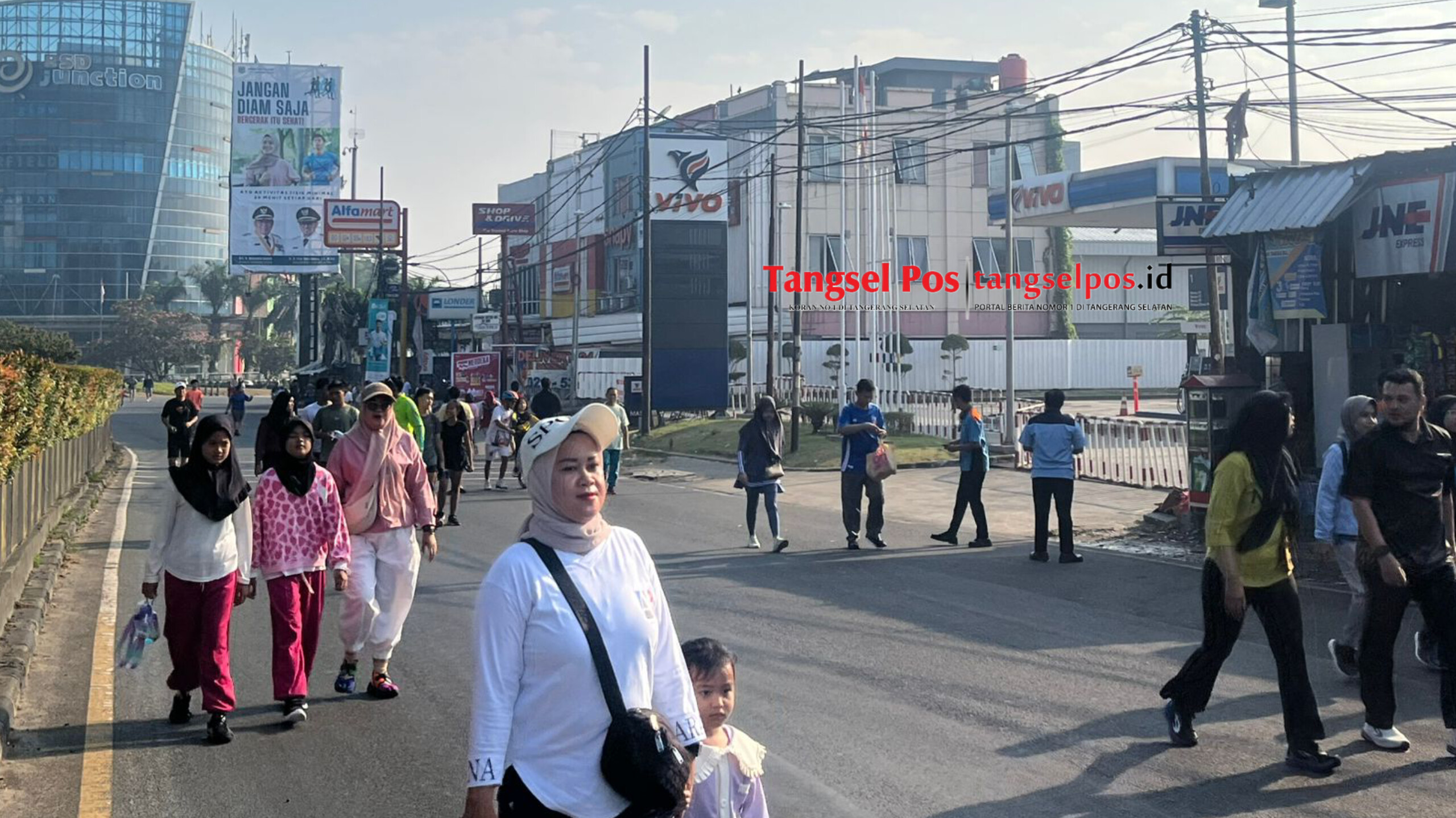 Suasana Car Free Day (CFD) di kawasan BSD, Minggu (3/8/2025). (tangaelpos.id/akbar)
