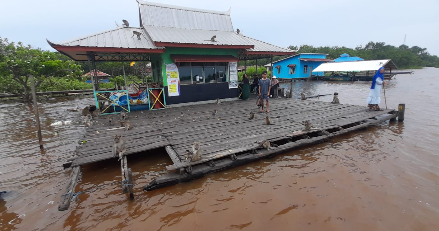 Menyusuri Sungai Martapura - Barito dengan Perahu Klotok. (Irawan)