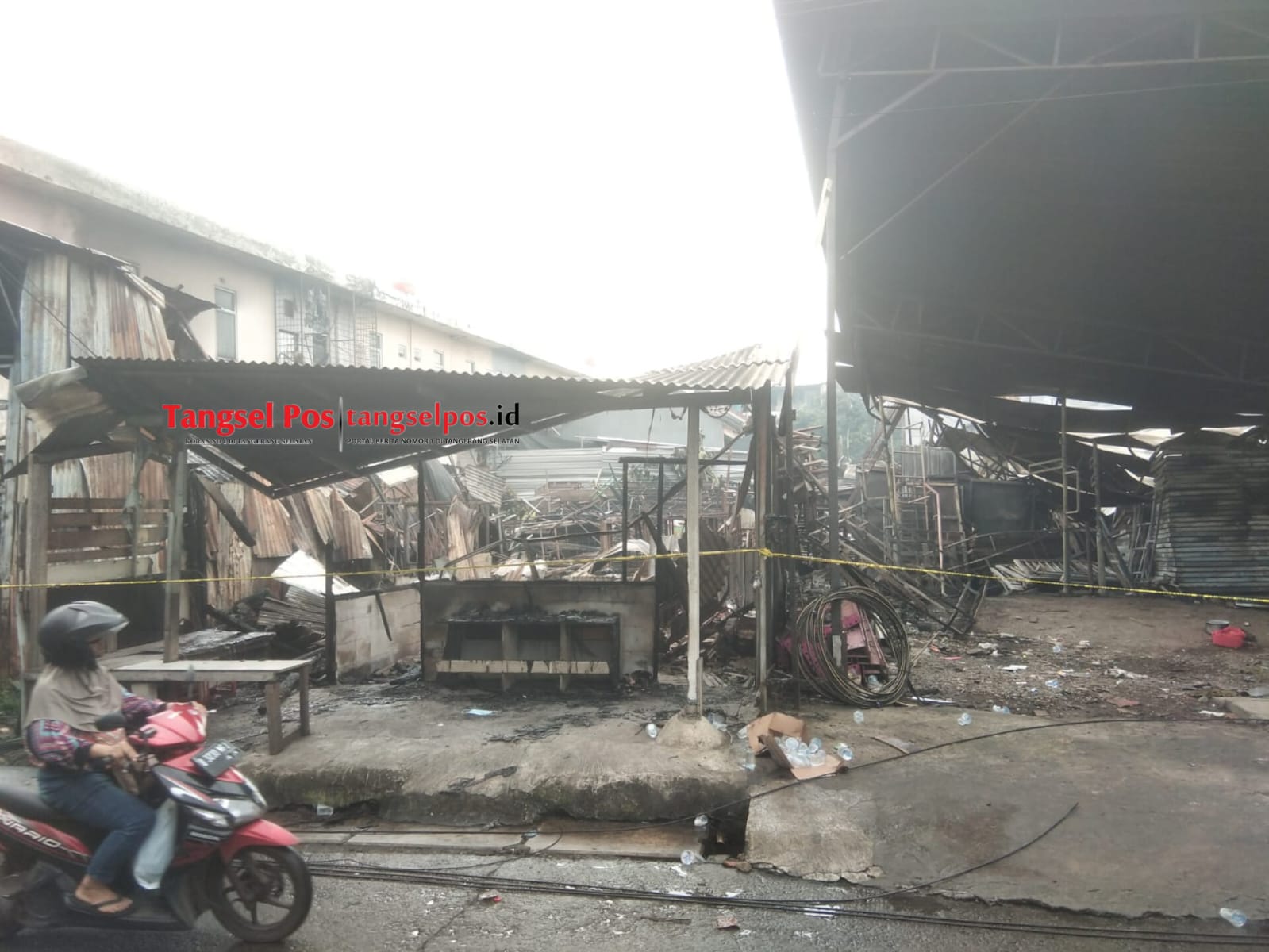 Potret Lokasi Kebakaran Cipadu Setelah Api Padam. Foto : Muhammad Asiu