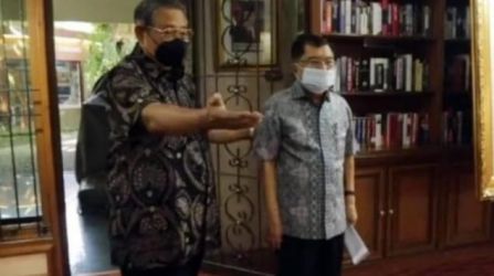 SBY dan JK saat pertemuan di kediamannya Cikeas. (Ist)