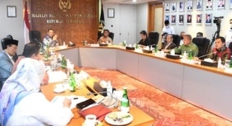 Rapat terkait jabatan kosong Wakil Ketua MPR dipimpin langsung oleh Ketua MPR Bambang Soesatyo. (Ist)