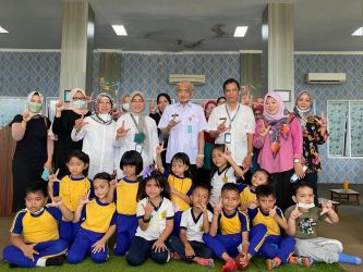 Keceriaan siswa TK Abdi Bangsa saat menjalani fieldtrip di Gedung Dinas Perpustakaan dan Kearsipan Daerah (DPKD) Kota Tangerang Selatan. (ist)