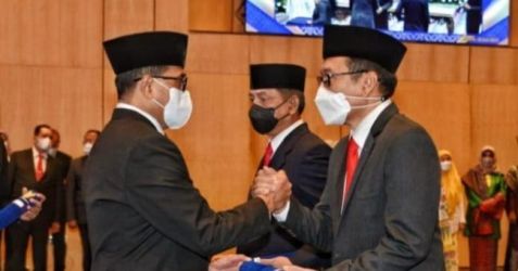 Menhub melantik pejabat baru Dirjen Perhubungan Darat dan Dirjen Perhubungan laut. Foto : Istimewa