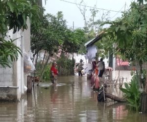 Luapan sungai Cisadane membuat 520 KK di Teluk Naga dilanda banjir. Foto : Istimewa