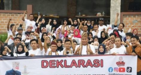 Orang Muda Ganjar Lampung dukung Ganjar maju Capres 2024. Foto : Istimewa