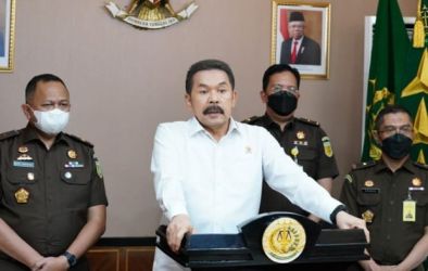 Jaksa Agung Burhanuddin saat konferensi pers terkait korupsi KS. (Ist)