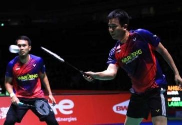 Kalahkan wakil Jerman, Ahsan/Hendra melaju ke perempat final. (Ist)