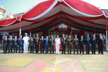 Pj Gubernur Banten Al Muktabar bersama Forkopimda Provinsi Banten dalam rangka Upacara HUT RI ke 77. Foto : Humas Pemprov Banten