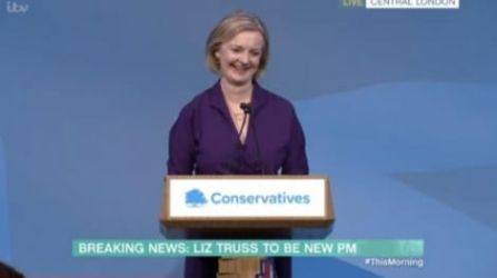Liz Truss mantan Menteri Luar Negeri terpilih menjadi PM Inggris. (Ist)