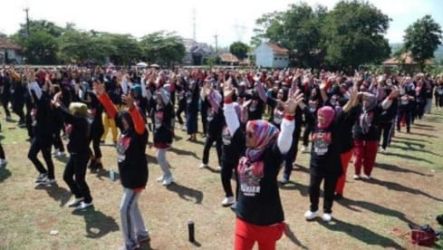 Sahabat Ganjar mengadakan acara Senam di Kabupaten Majalengka, Jawa Barat. Foto : Istimewa