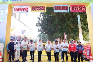 Tangsel Marathon yang diselenggarakan di Teras Kota, Serpong, Tangerang Selatan, Minggu (11/9/2022). (Dok. Humas Pemkot Tangsel)