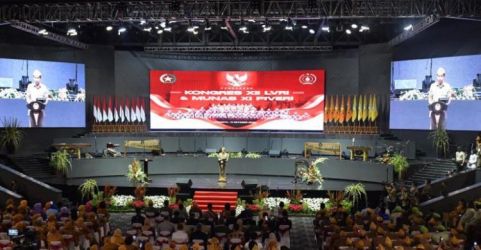 Sambutan Presiden Jokowi pada pembukaan Konggres XII LVRI dan Munas ke XI PIVERI. Foto : Setpres