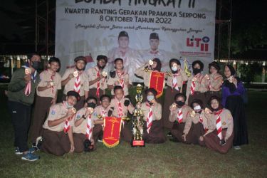 Lomba Tingkat II Gerakan Pramuka Kwartir Ranting Serpong di Global Islamic School Serpong, Tangerang Selatan. Foto : Istimewa