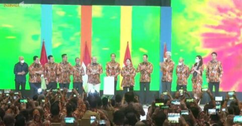 Presiden Jokowi pada acara Musyawarah Nasional HIPMI XVII di Surakarta, Jawa Tengah. Foto : Istimewa