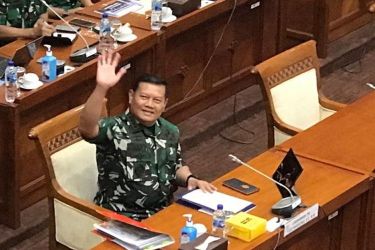 Calon Panglima TNI Laksanana Yudo Margono saat berada di DPR. (Ist)