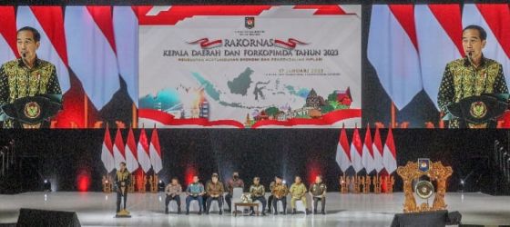 Presiden Jokowi pada acara Forum Forkopimda se Indonesia di Sentul, Bogor. (Foto : Setpres)