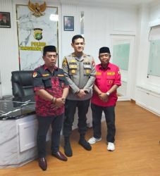 Ajaran pengurus DPP dan DPC Kembang Latar  Kota Tangsel melakukan audiensi dengan Kapolres Tangsel AKBP Faisal Febrianto.