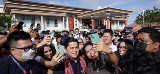 Erick Thohir ketika berada di Kalimantan Barat. (Ist)