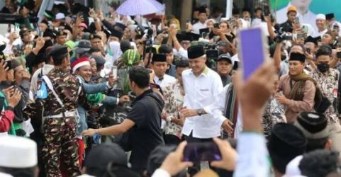 Ganjar Pranowo saat menghadiri Resepsi Seabad NU. (Ist)