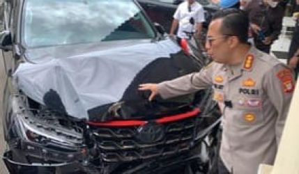 Mobil Fortuner yang dikemudikan GR disita polisi untuk penyidikan. (Ist)