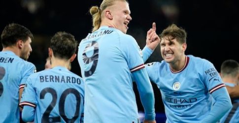 Selebrasi pemain The City usai memastikan melangkah ke semifinal liga champions. Foto : Ist