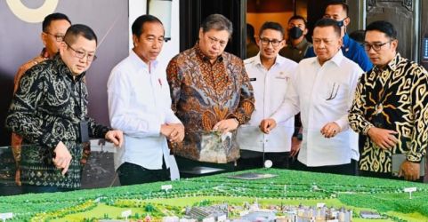 Presiden Jokowi pada peresmian Kawasan Lido City. (Foto : Setpres)