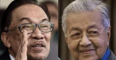 PM Malaysia Anwar Ibrahim (kiri) dan Mantan PM Malaysia Mahathir Mohamad (kanan). (Ist)