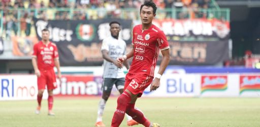 Hansamu Yama pencetak gol tunggal Persija ke gawang Dewa United. (Ist)