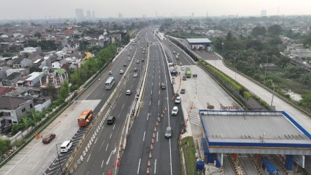 Jalan Tol Ruas Pondok Aren - Serpong Km 8 Kembali di Buka Kedua Arah. (Ist)