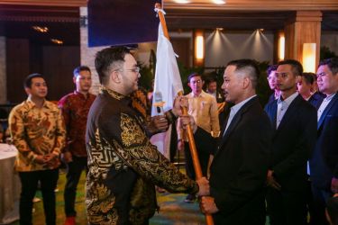 Ketua BPC HIPMI Tangsel, Adika Arissandy resmi dilantik.(dra)