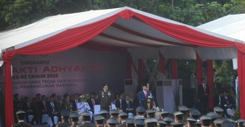 Presiden Jokowi pada acara HUT Adhyaksa. Foto : Setpres