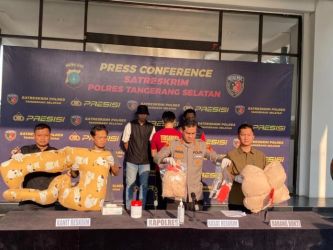 Polres Tangsel memberikan ancaman human tambahan kepada pelaku KDRT yang menganiaya istrinya yang sedang hamil.(dra)