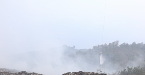 Kebakaran di TPST Sarimukti, Bandung Barat. Foto : Ist