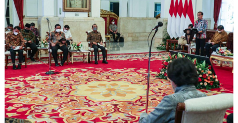 Rapat di Istana Merdeka dipimpin oleh Presiden Jokowi. Foto : Setpres