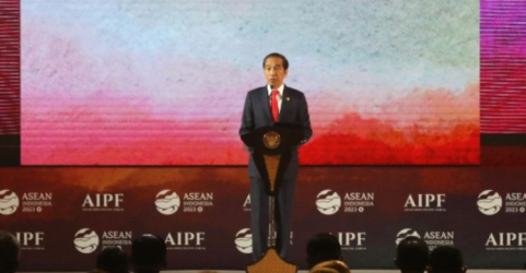 Presiden Jokowi di acara ASEAN-Indo-Pacific Forum (AIPF) yang berlangsung di Hotel Mulia, Jakarta, Selasa 5/9. Foto : Setpres