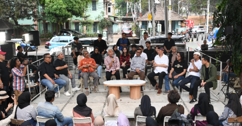 Bacapres Ganjar Pramowo dan Bawacapres Mahfud MD saat diskusi dengan Gen Z. Foto : Ist