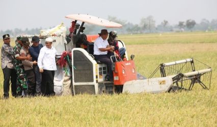 Pj Gubernur Al Muktabar saat psnen raya. Foto : Ist